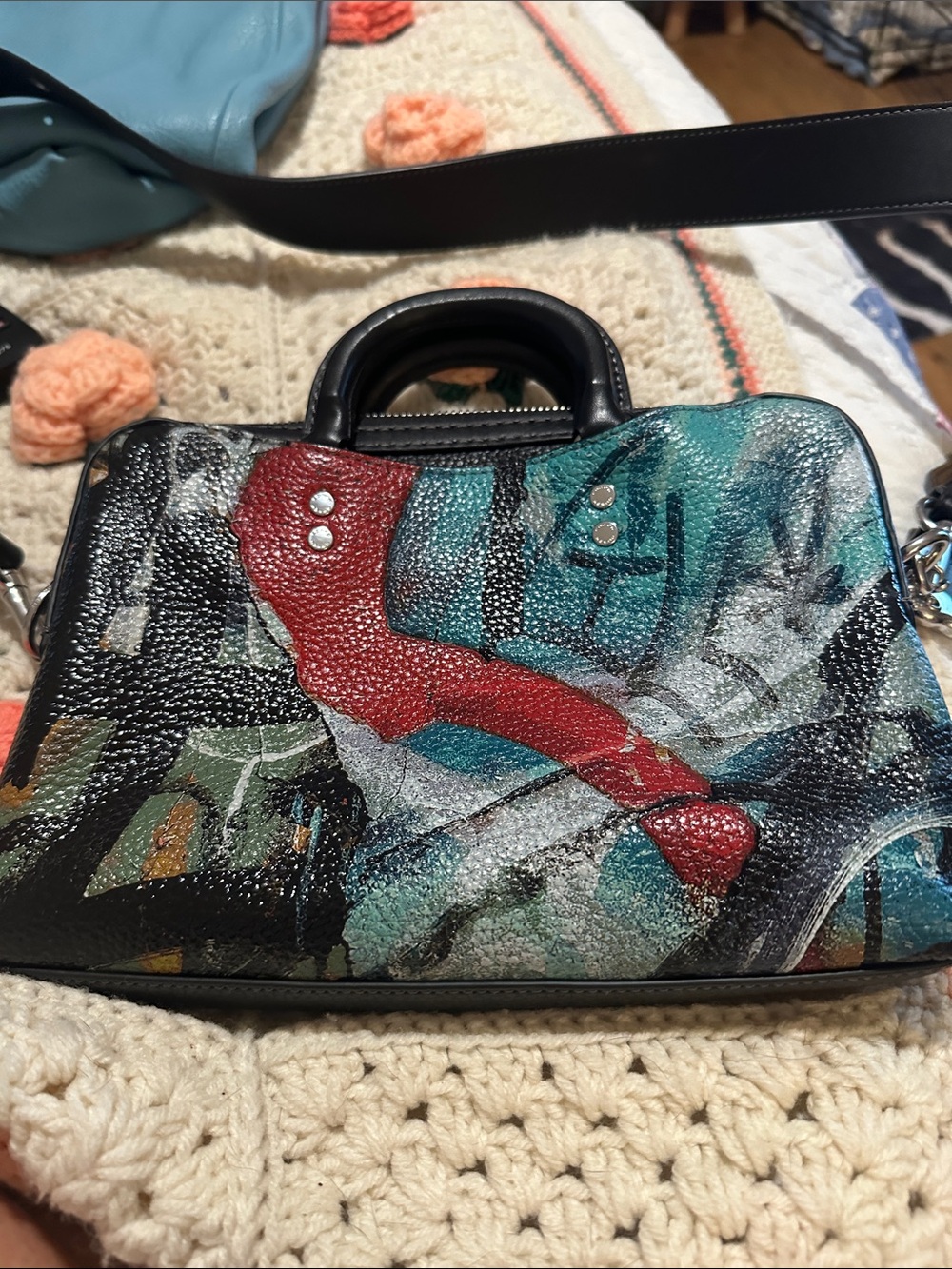 Coach collaboration, Crossbody abstract bag